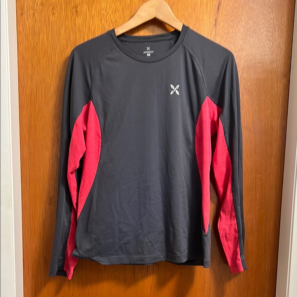 Montura Charcoal and Pink Long Sleeve Base Layer